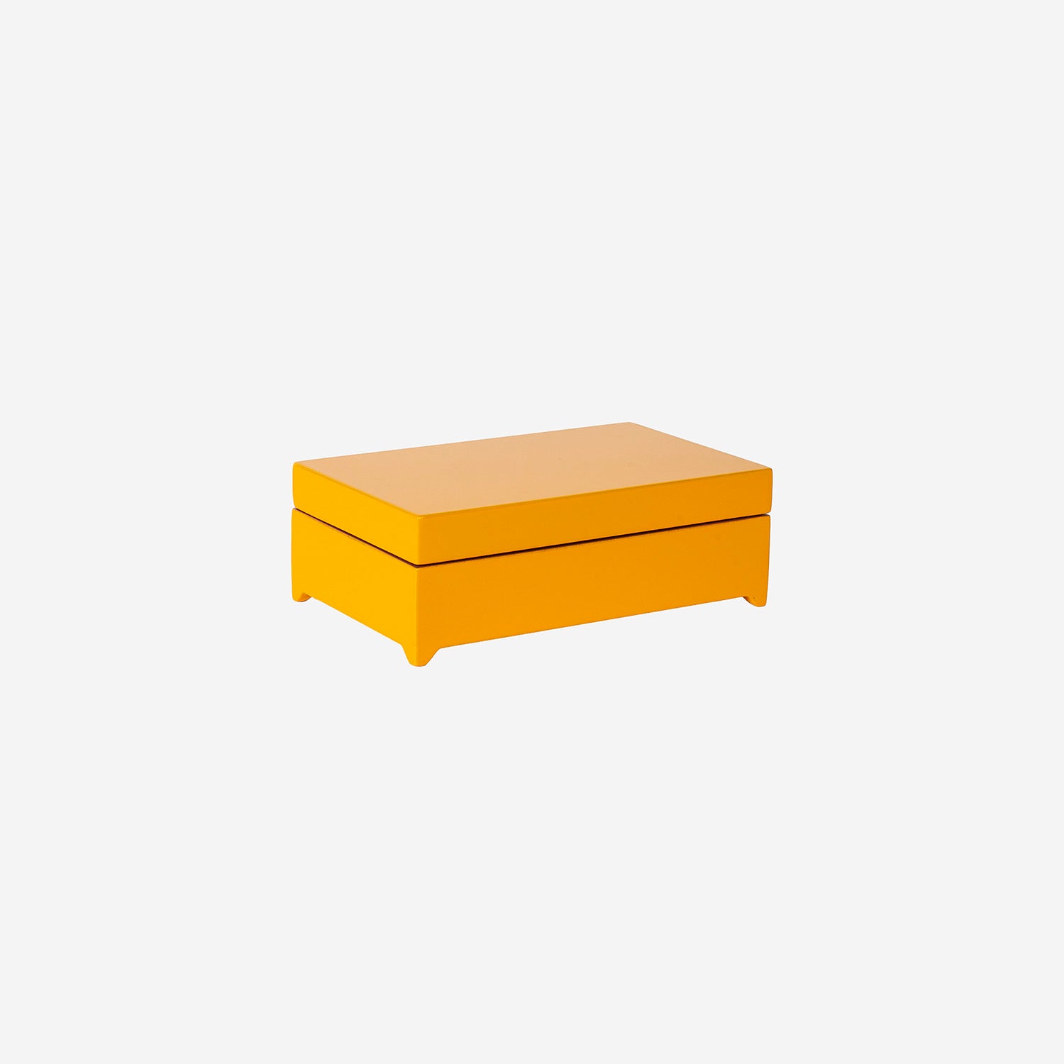 Lacquer box w hinge corner B Mango