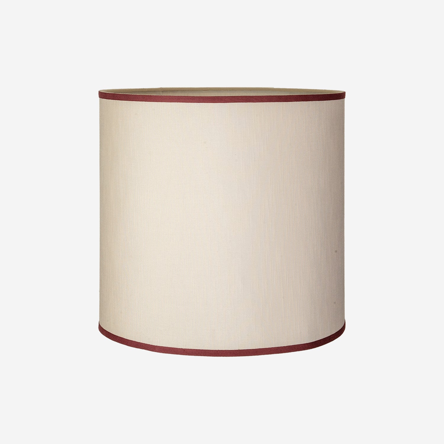Cylinder lampshade sand/bordeaux 40x39