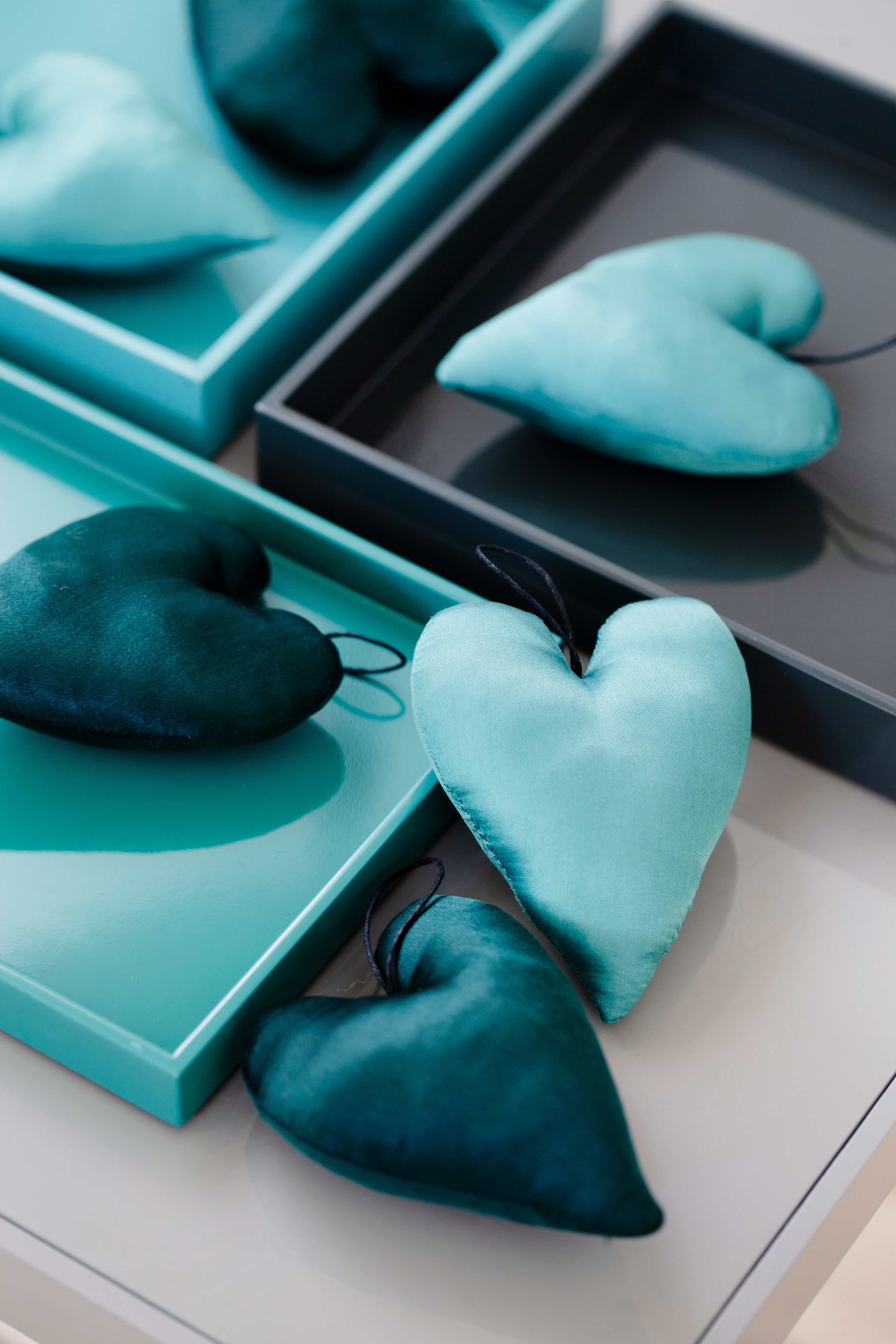 Silkehjerte Dark Turquoise