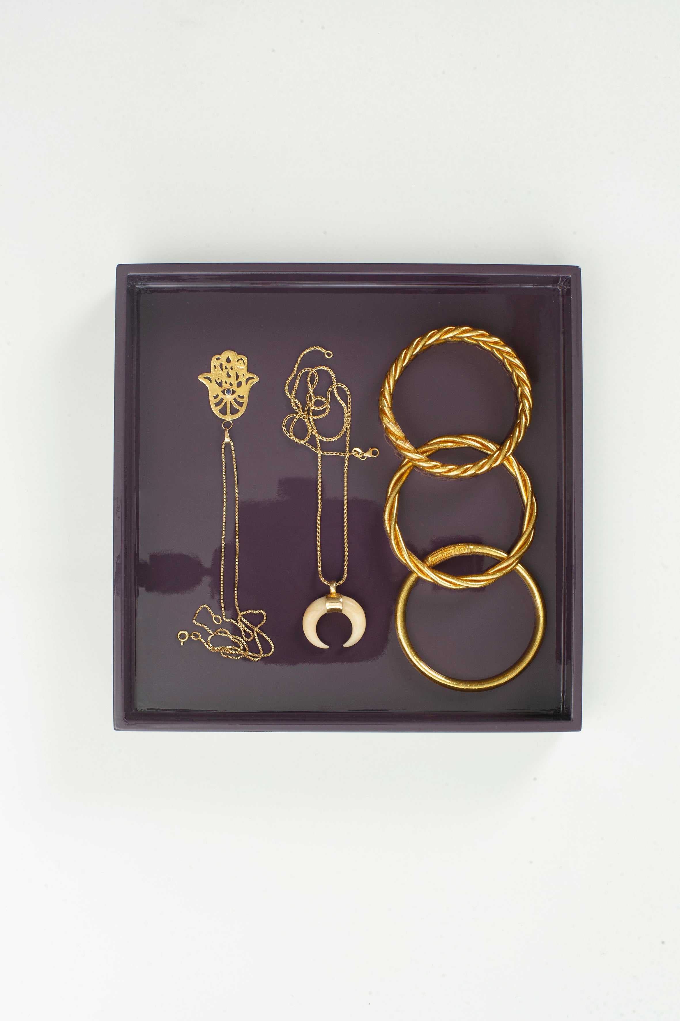 Lacquer Tray 20x20 Lavender