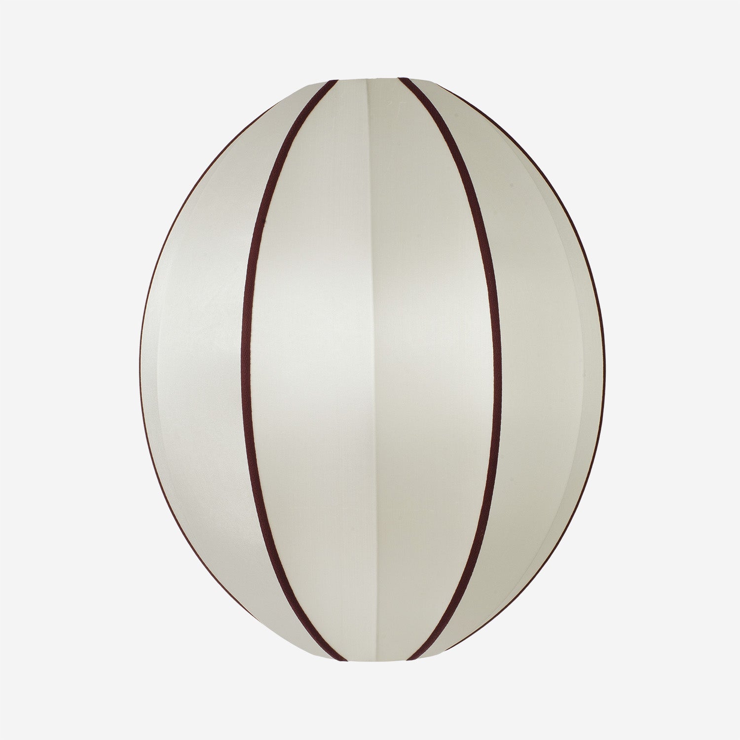 Lampeskærm Indochina Offwhite/Bordeaux oval L