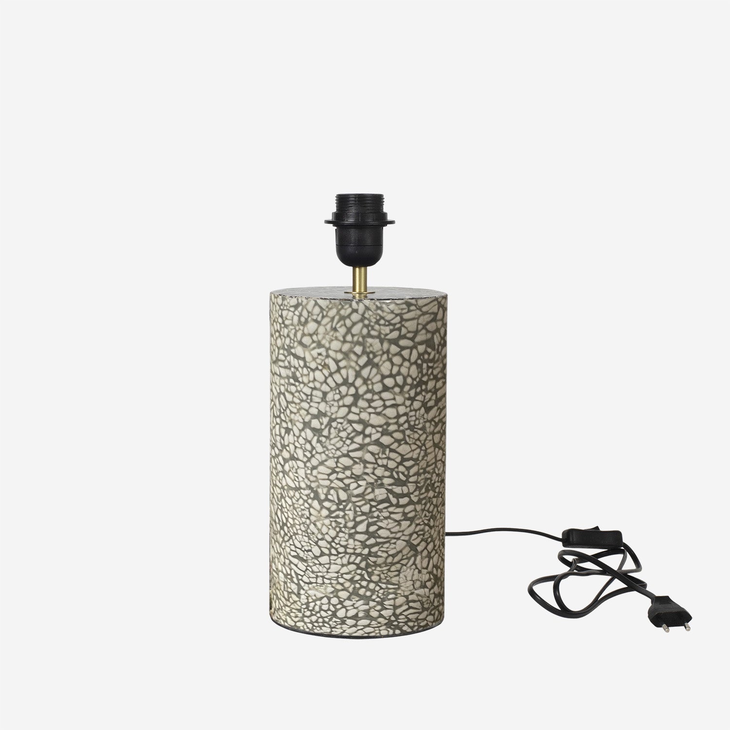 Lamp Base Eggshell Dark Green Grey