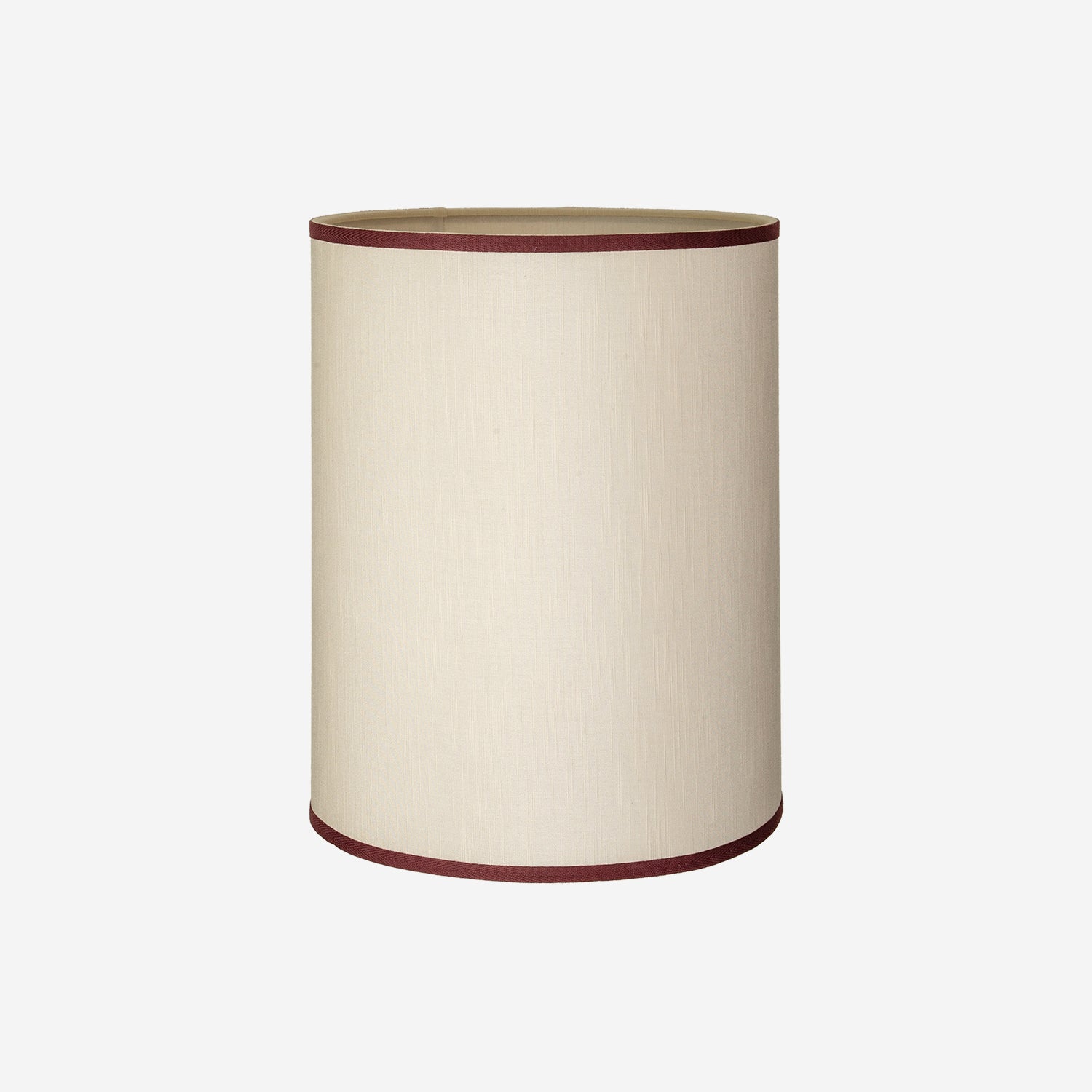 Cylinder lampshade sand/bordeaux 30x39