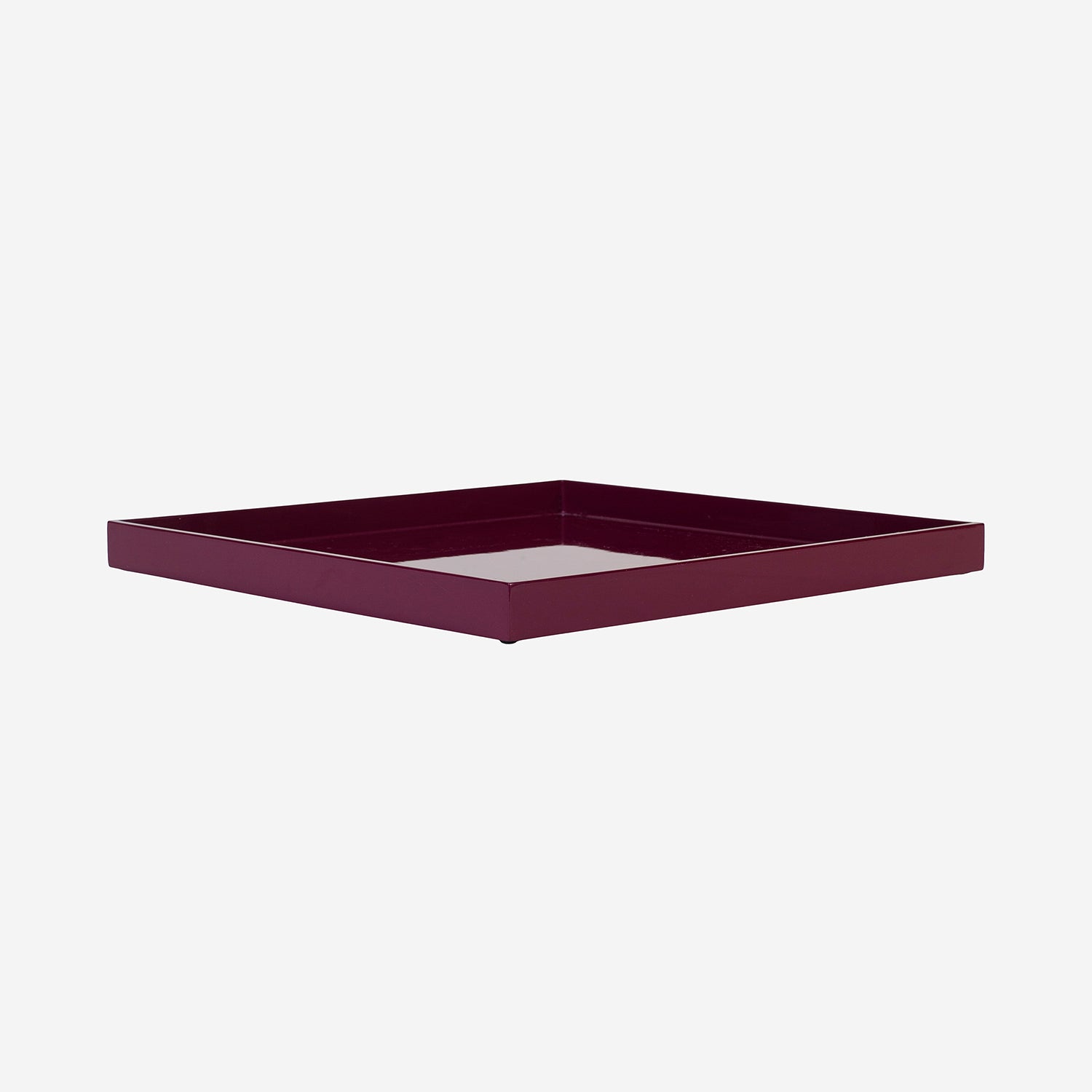 Lacquer Tray 33x33 Beetroot