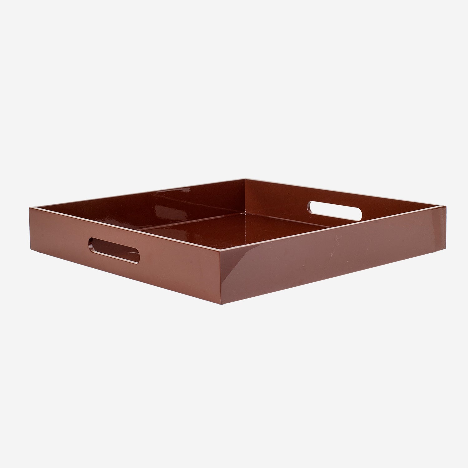 Lacquer Tray 40x40 chocolate