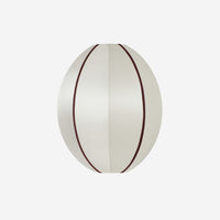 Lamp Shade Indochina Offwhite/Bordeaux Oval S - color swatch