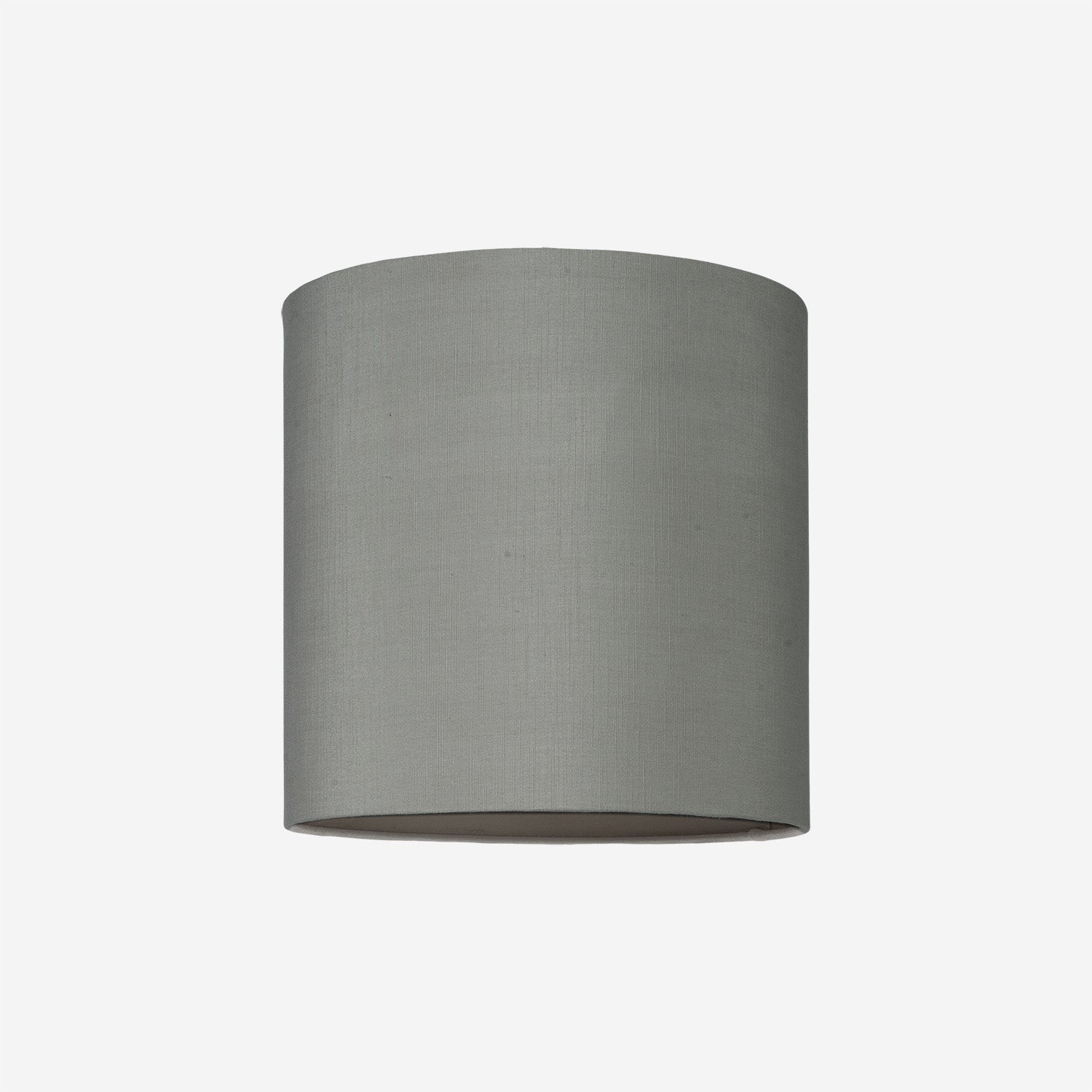 Lamp Shade Raw Silk Grey w Grey lining 30x30 cm