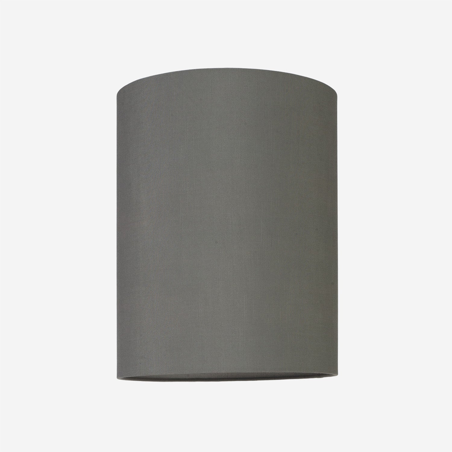 Lamp Shade Raw Silk Grey w Grey lining 30x39 cm