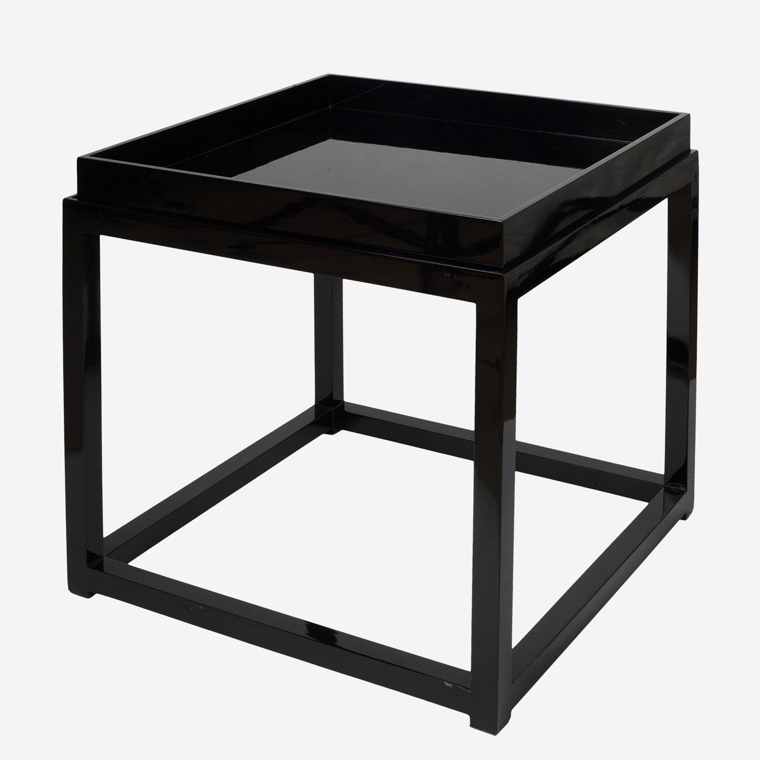 Lacquer table with Tray Black