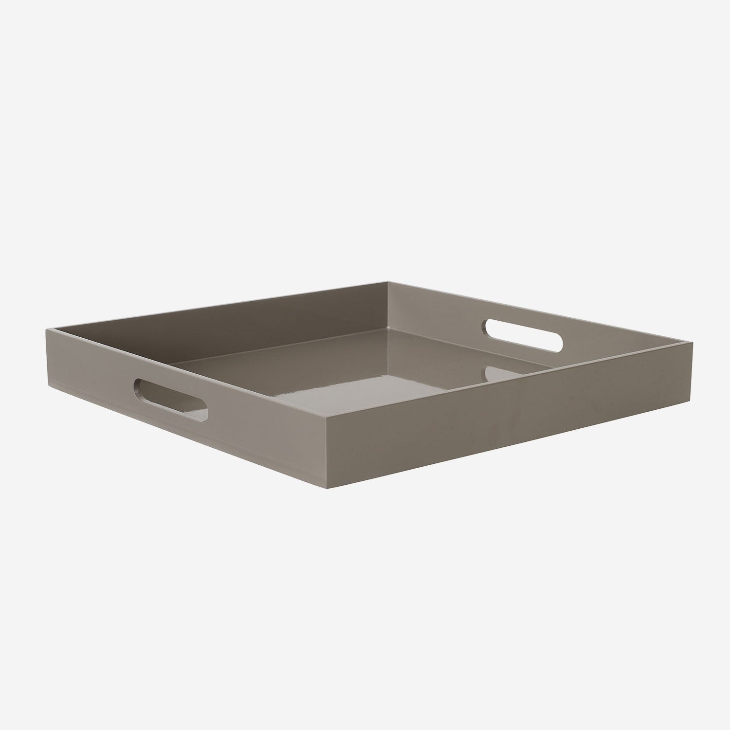 Lacquer Tray 40x40 Brown Grey