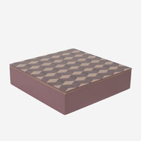 Lakæske m 3D mønster Plum/Sorbet - color swatch